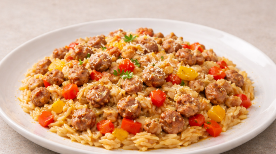 Risoni Cremoso de Linguiça Toscana